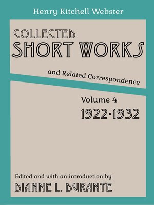 cover image of Collected Short Works and Related Correspondence Volume 4